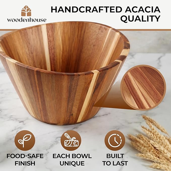 Extra Large Wooden Salad Bowl - Image 6