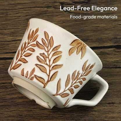 11 oz Ceramic Coffee Mug, Stoneware Teacup - Image 4