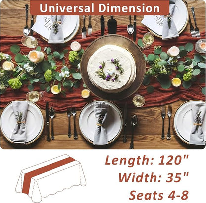 Cheesecloth Table Runner, 120 Inch 10 FT, Terracotta | 1 Pack, 35x120 Inches - Image 4