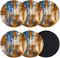 Blue Brown Coasters Set of 6, Absorbent Coasters by Unknown