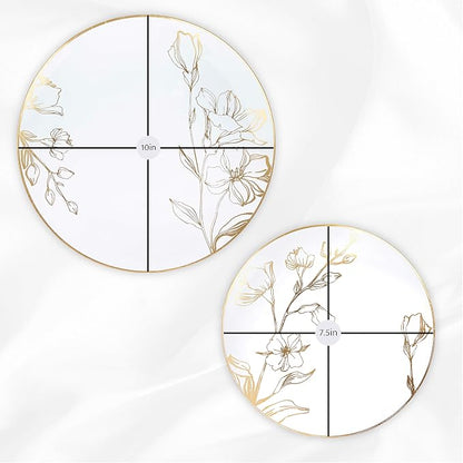 PLASTICPRO White Plastic Design Party Plates Premium heavyweight Elegant - Image 7