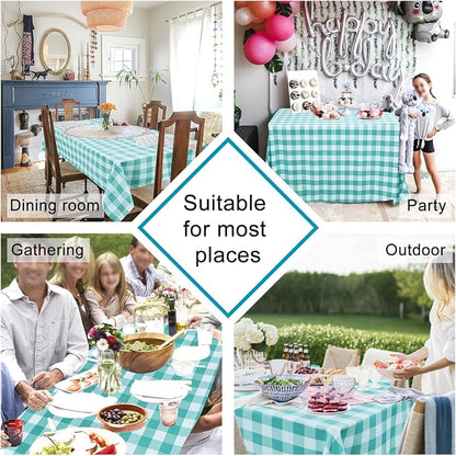 60 x 120 Inch Checkered Tablecloth Rectangle - Image 7