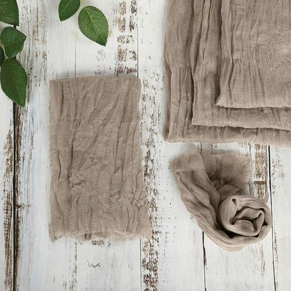 Efavormart 5 Pack 24"x19" Natural Matte Gauze Cheesecloth Napkins, Scandi-Boho - Image 9