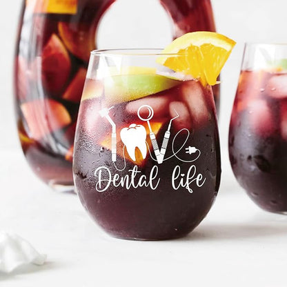 AGMDESIGN Dental Life Funny Wine Glass - Image 3