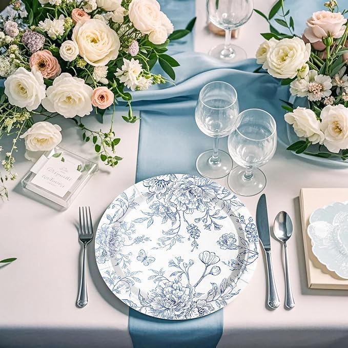 WRAPAHOLIC 25Pcs Floral Paper Plates - Image 4