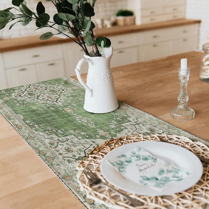 Snycler Table Runner Boho Table Runners Vintage Elegant Farmhouse Table Center - Image 3
