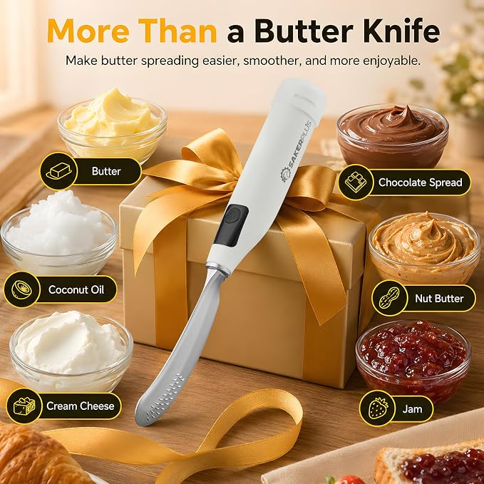 SakerPlus Heated Butter Knife, Rechargeable Electric Butter Spreader - Image 3