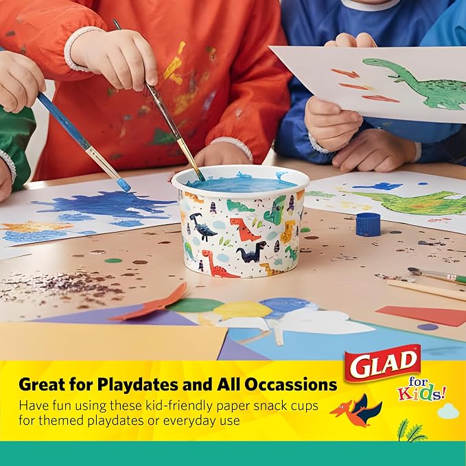 Glad for Kids Mini Disposable Paper Bowls, 6 Oz, 10-Pk | Heavy-duty paper - Image 5