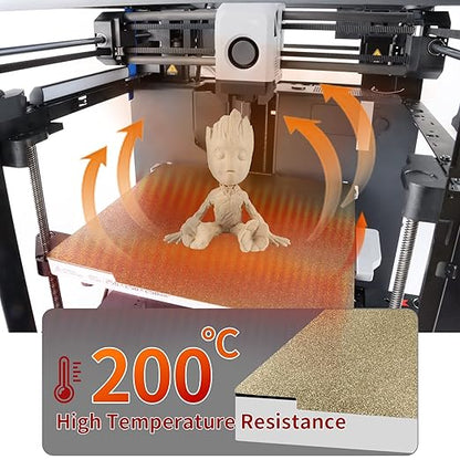 Double Sided Textured PEI Spring Steel Build Plate 257x257mm, Flexible PEI Print Bed PEI Sheet for Bambu Lab X1/X1C/P1P/P1S/P2S/A1 3D Printer