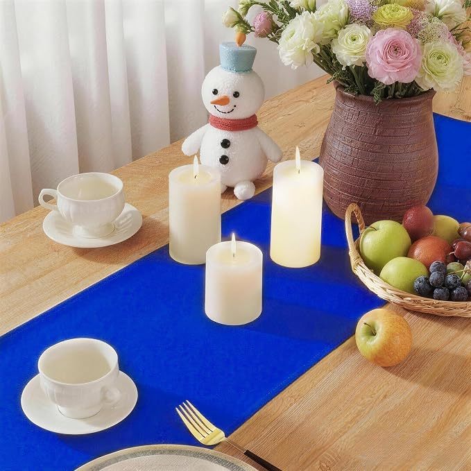 Royal Blue Table Runner, Waterproof Washable Runners 36 Inches Long | Reusable - Image 6
