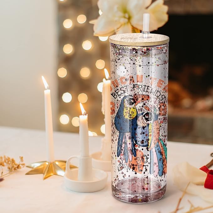 AGH 25OZ Snow Globe Glass Tumbler, 4 Pack Sublimation Glass - Image 7