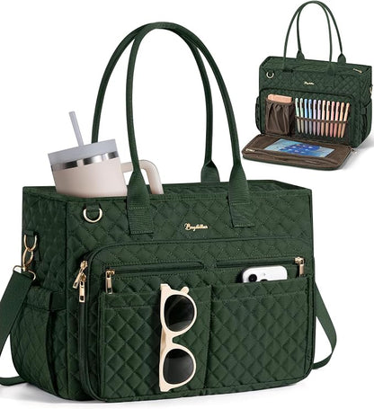 Bagstellar Teacher Tote Bag for Women, 15.6" Laptop Work Tote Computer Bag | by Bagstellar