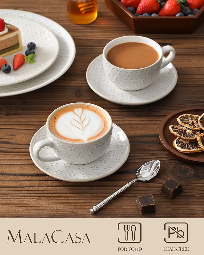MALACASA 6 OZ Cappuccino Cups - Image 3