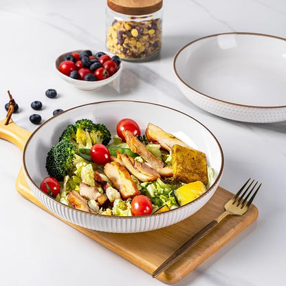 GBHOME 9.5'' Large Pasta Bowls, 42 Ounce Stoneware Salad Bowls - Image 4