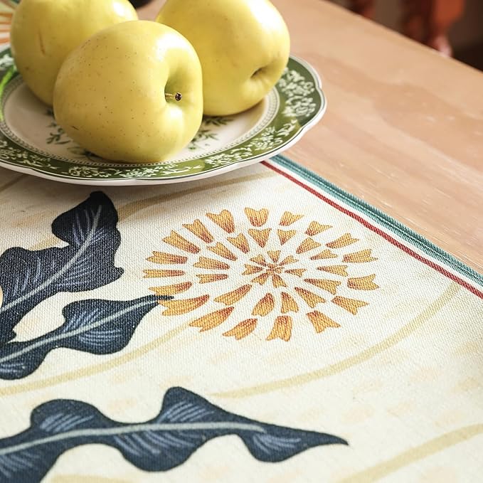 bilin gaier Designer French Linen Table Runner, Floral Pattern, Dining Table - Image 9