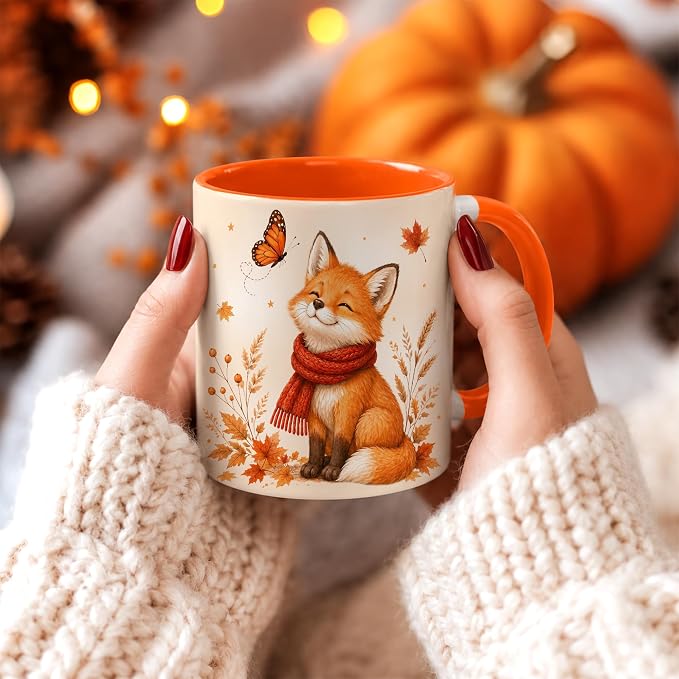 Hyturtle Fall Fox Coffee Mug And Keychain - Image 5