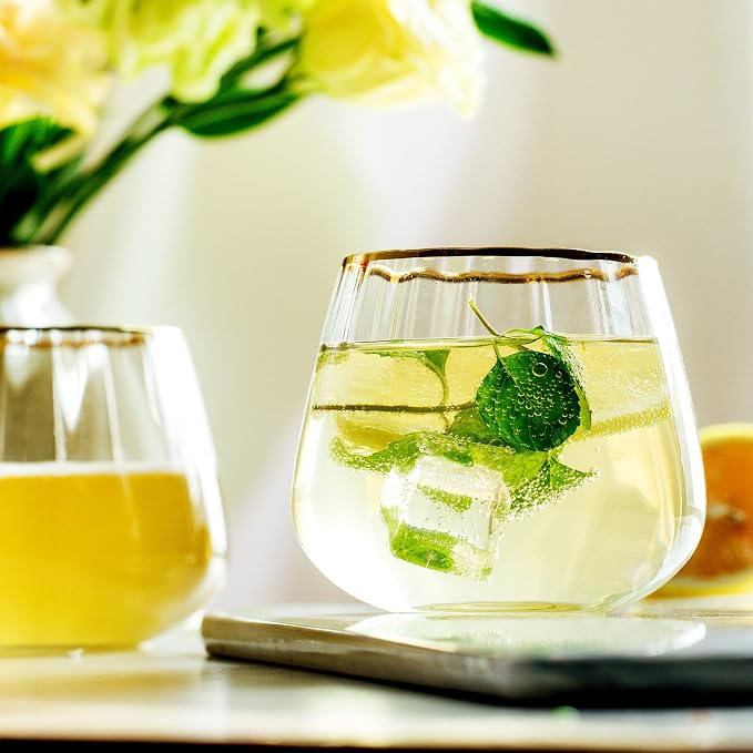 Lysenn Stemless Wine Glasses Set of 4 - Image 6