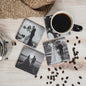 Blue Ridge Mountain Gifts - Custom Coasters Printed with with Your Images, Wedding for Bride and Groom, Wedding Photo Collage, Picture Prints, Personalized Square Coasters Set