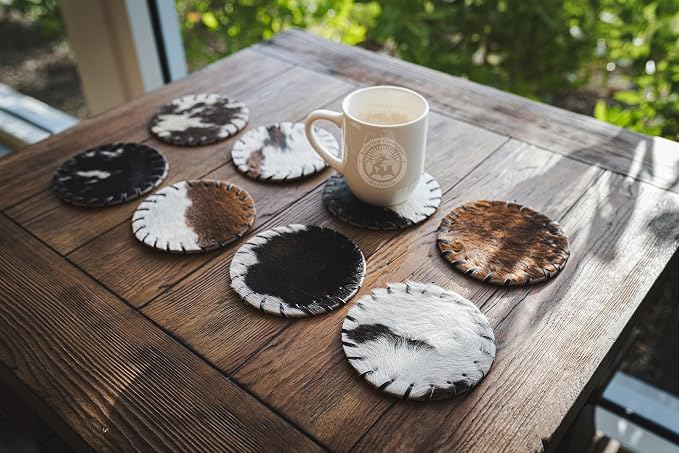 Natural Cowhide Coaster - Image 8