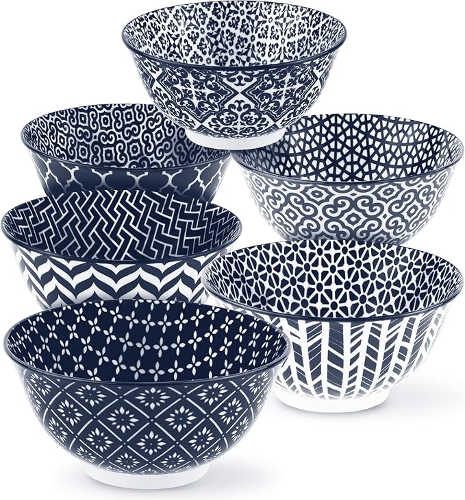 KooK Soup Bowl, Cereal Bowl, Ceramic Cereal Bowls, Dishwasher and Freezer Safe by Kook
