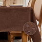 BALCONY & FALCON Rectangle Tablecloth Washable Wrinkle Resistant and Water Proof Table Cloth Decorative Linen Fabric Tablecloths for Dining Parties Kitchen Wedding and Outdoor Use(Coffee Brown, 55x70)