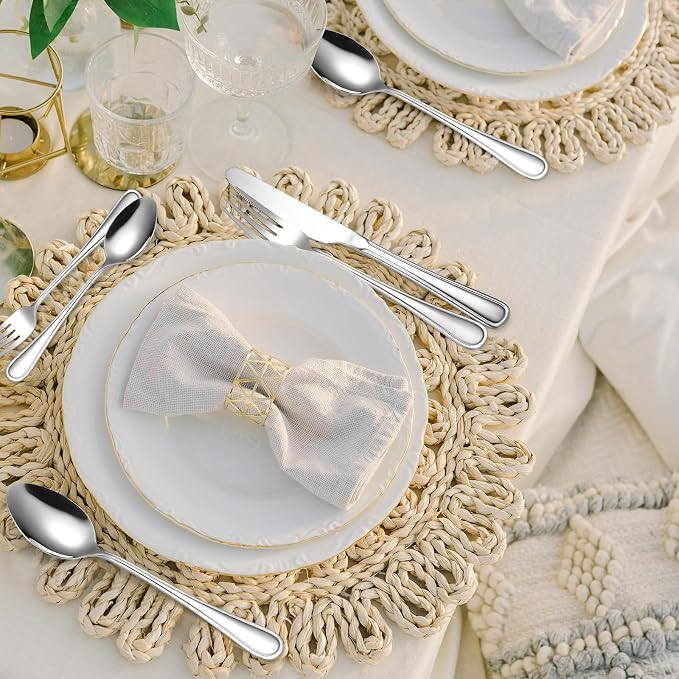 Modern Flatware Silverware Set for 4 People Kitchen Stainless Steel Cutlery 20 - Image 8