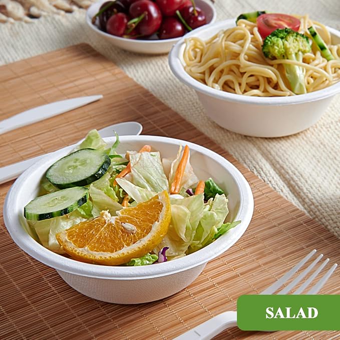 Vplus 200 Pack 12 OZ Paper Bowls, Disposable Compostable Bowls Bulk, - Image 4