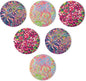 KAMMAK Boho Style Coasters Set of 6 with Cork Base,4in Absorbent Ceramics Art Coaster, Drink Coasters Round Ceramic Table Coasters Set for Decorative, Coffee Cup, Beverage, Wine, Beer, Bar