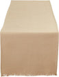 DII Everyday Collection, Fringed Solid Tabletop, Table Runner, Stone Brown by DII