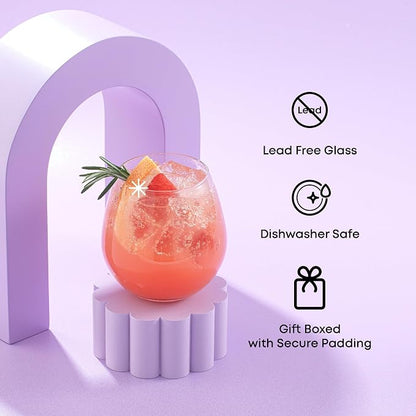JoyJolt Spirits Stemless Wine Glasses - Image 6