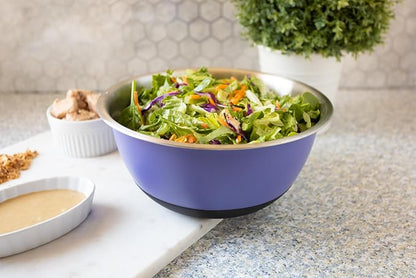 Fox Run Stainless Steel Mixing Bowl, 4.25 Quart Purple Mixing Bowl | Non-Skid - Image 5