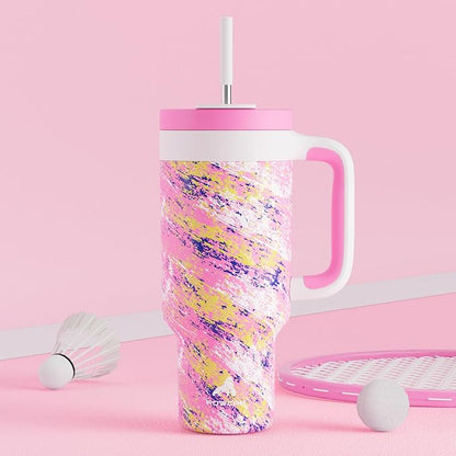 POWCAN 40 oz Tumbler with Handle, 2-in-1 Straw and Sip Lid, Dishwasher Safe - Image 7