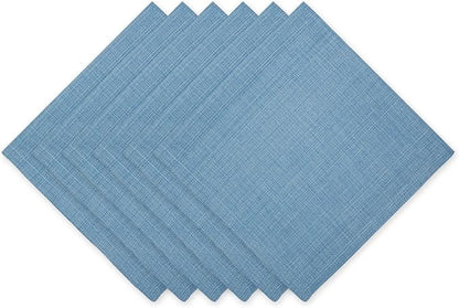 DII Variegated Tabletop Collection, Napkin Set, Light Blue, 6 Piece by DII