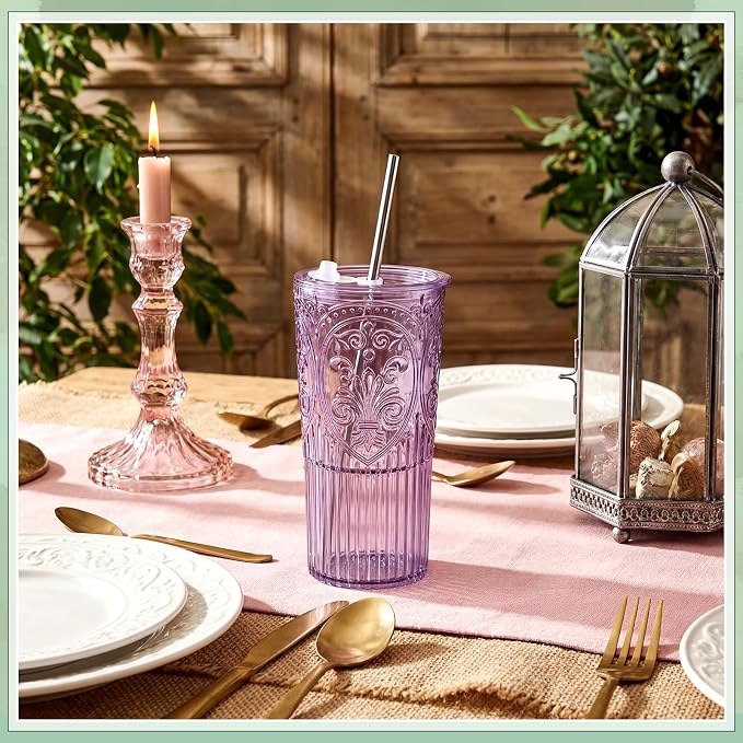 2 Set 20oz Vintage Plastic Tumbler - Image 4