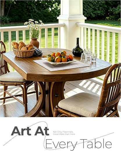 Leetaltree Pale Beige Placemats Set of 4 - Image 8