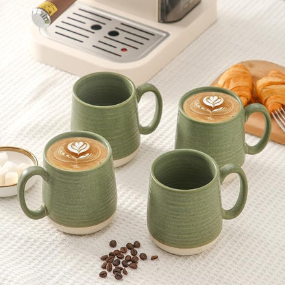 Large Ceramic Coffee Mugs Set - 15 OZ Porcelain Coffee Latte Cups Set of 4 - Image 2