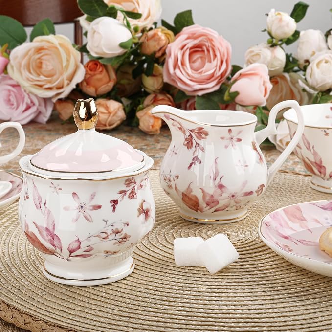 fanquare 21 Pieces British Porcelain Tea Set - Image 4