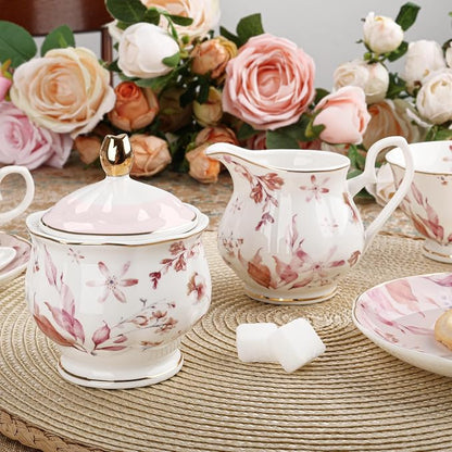 fanquare 21 Pieces British Porcelain Tea Set - Image 4