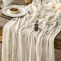 Artoid Mode Boho Cheesecloth Gauze Beige Wedding Table Runner, 120 Inch by ArtoidMode