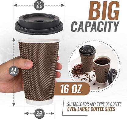 Promora Brown Disposable Coffee Cups - Image 2