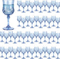 48Pack Plastic Wine Glasses, 7oz Vintage Goblets by LEYIQU