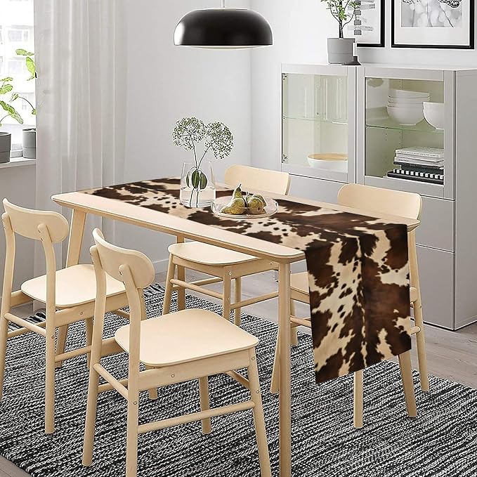 Cow Print Table Runner, 13x60 Inch - Image 3