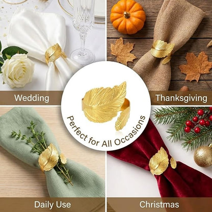 Gold Napkin Rings Set of 10 - Image 6