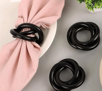 Three Ring Wooden Napkin Rings Set of 12 - Image 9