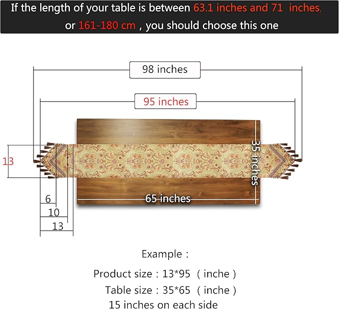 Luxury Velvet Gold Table Runner 95 Inches Long - Image 3