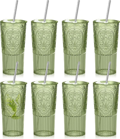 8 Set 20oz Vintage Plastic Tumbler by Unknown