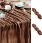 Cheesecloth Table Runner Brown 10FT Boho Gauze Runner, 2 Pack | 120 Inch Cheese by Wokceer