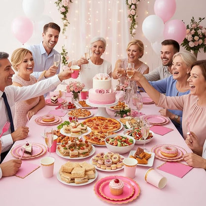 Pink Plates and Napkins Party Supplies - Image 7