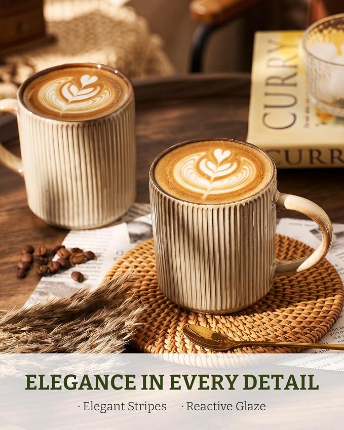 famiware Coffee Mug Set for 6, Star 12 oz Catering Mugs Cup Set - Image 2