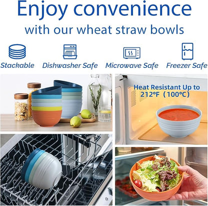 Unbreakable Cereal Bowls 25 OZ Microwave and Dishwasher Safe BPA-Free Bowl - Image 5